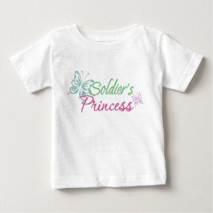 Camiseta Para Bebê A princesa do soldado