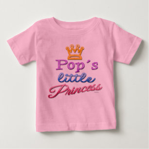 Camiseta Para Bebê A princesa pequena Bebê Criança T-shirt do pop