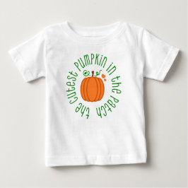 Camiseta Para Bebê A Pumpkin mais bonita no remendo