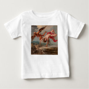 Camiseta Para Bebê A queda de Ícaro (por Jacob Peter Gowy)