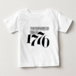 Camiseta Para Bebê A resposta a 1984 é 1776