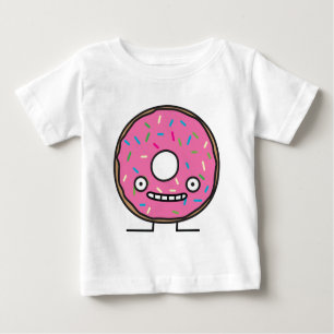 Camiseta Para Bebê A rosquinha louca com polvilha o desser