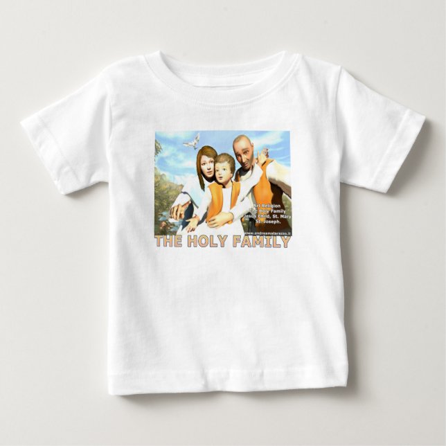 Camiseta Para Bebê A Santa Família (Frente)