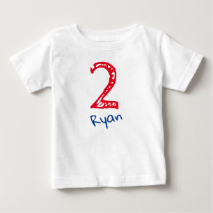 Camiseta Para Bebê A segunda camiseta do bebê de aniversário