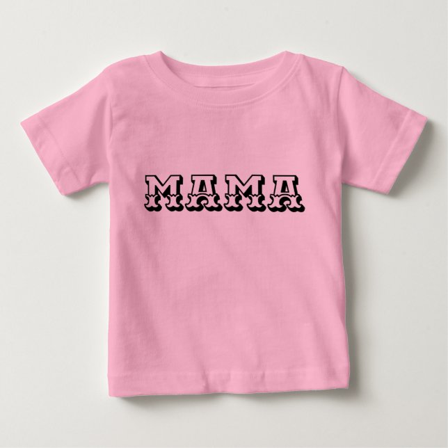 Camiseta Para Bebê A straightforward yet profound "MAMA" typographic  (Frente)