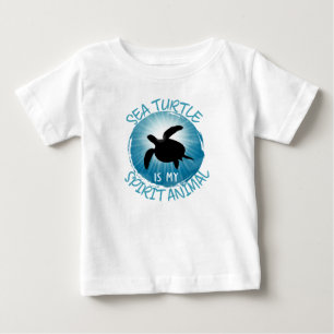 Camiseta Para Bebê A Tartaruga Do Mar É O Meu Animal Espirituoso