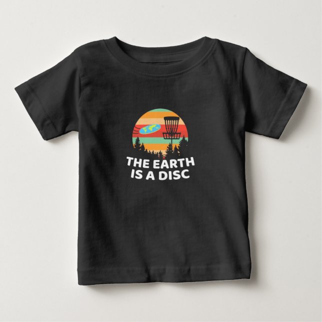 Camiseta Para Bebê A Terra É Um Golfe De Disco (Frente)