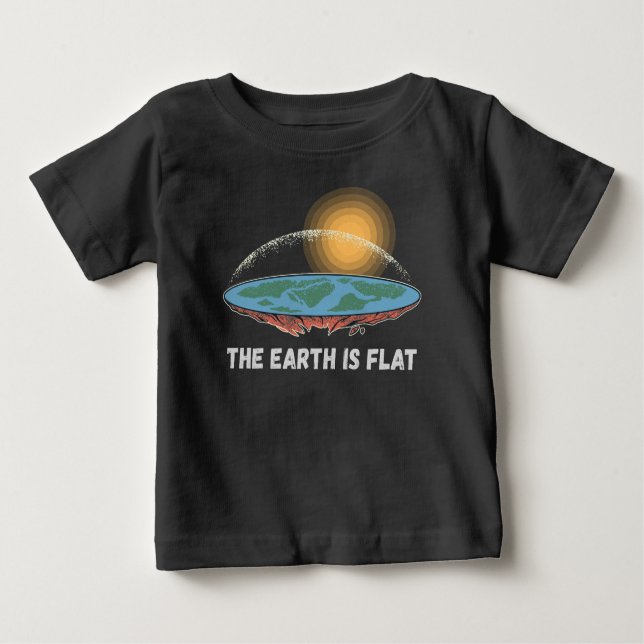Camiseta Para Bebê A Terra É Uma Teoria Humorosa Flagrante (Frente)