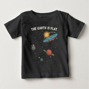 Camiseta Para Bebê A Terra É Uma Teoria Humorosa Flagrante