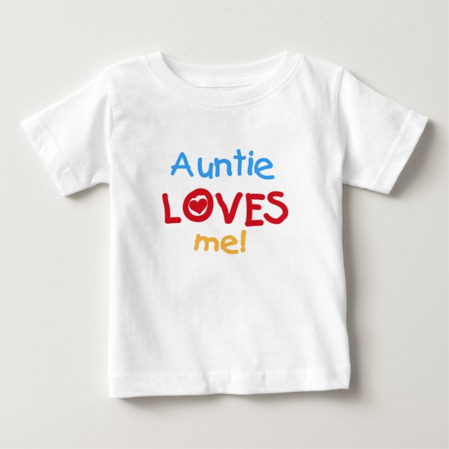 Camiseta Para Bebê A tia me ama (Frente)