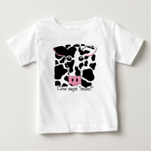 Camiseta Para Bebê A vaca diz o "MOO! "