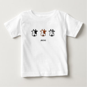 Camiseta Para Bebê A vaca diz o MOO