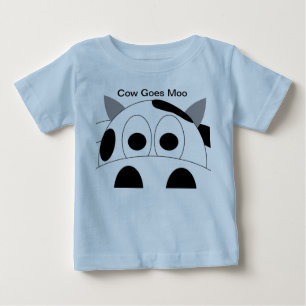 Camiseta Para Bebê A vaca vai t-shirt da criança do MOO