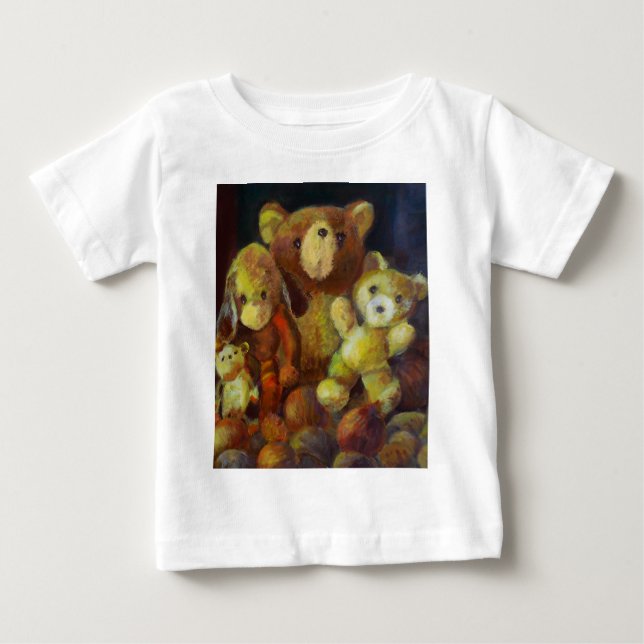 Camiseta Para Bebê A vida de Teddy Bears (Frente)