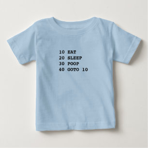 Camiseta Para Bebê A vida é t-shirt curto da luva do BASIC