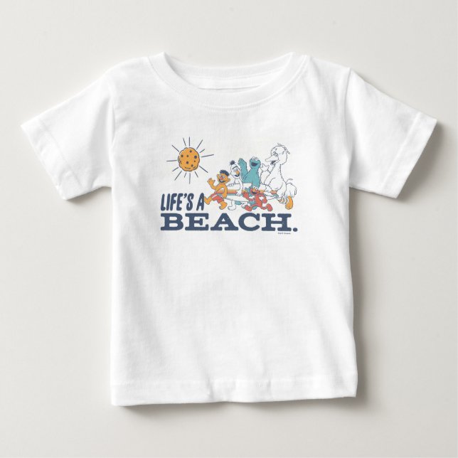Camiseta Para Bebê A vida é uma praia (Frente)