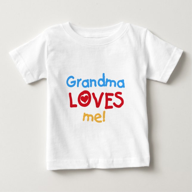 Camiseta Para Bebê A Vovó Me Ama (Frente)