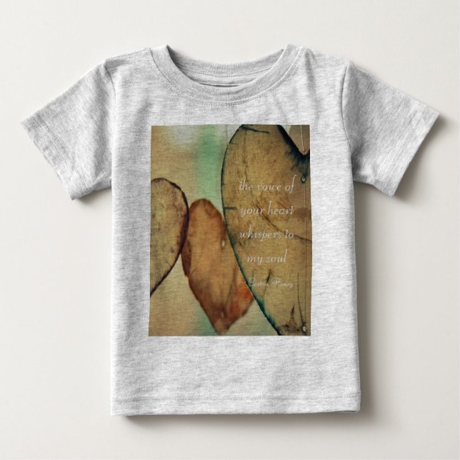 Camiseta Para Bebê A Voz Dos Seus Sussurros Para A Minha Alma (Frente)
