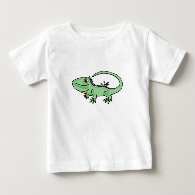 Camiseta Para Bebê AB- Cartoon Iguana Baby Outfit (Frente)