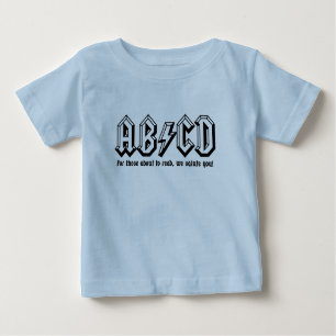 Camiseta Para Bebê AB/CD - Obtenha pronto PARA LER!