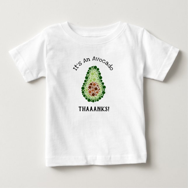 Camiseta Para Bebê Abacate Em Pontos (Frente)