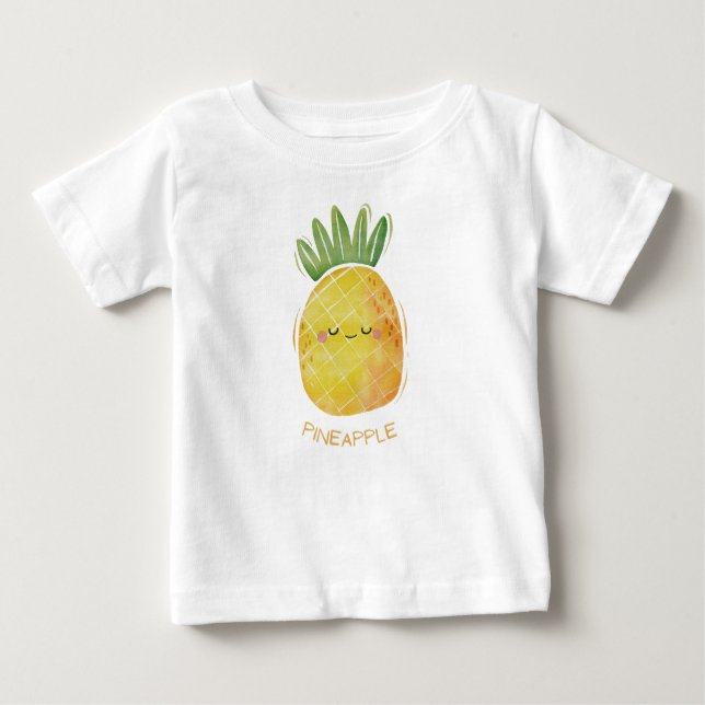 Camiseta Para Bebê Abacaxi (Frente)