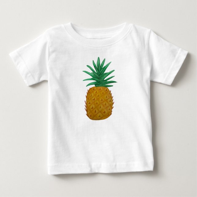 Camiseta Para Bebê Abacaxi (Frente)