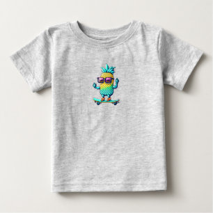 Camiseta Para Bebê Abacaxi de perfusão