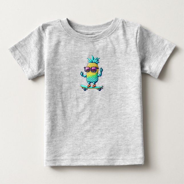 Camiseta Para Bebê Abacaxi de perfusão (Frente)