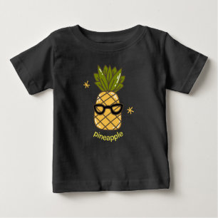 Camiseta Para Bebê Abacaxi tropical de Verão