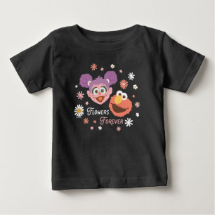 Camiseta Para Bebê Abby Cadabby & Elmo Flores para sempre