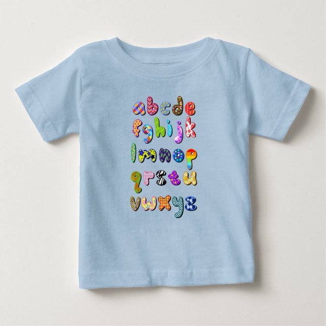 CAMISETA PARA BEBÊ ABC (Frente)