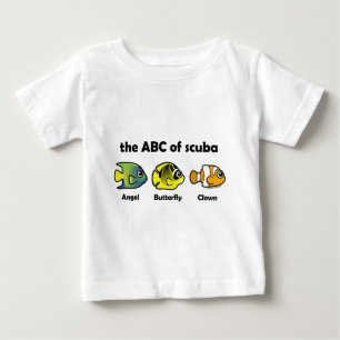 Camiseta Para Bebê ABC do mergulhador