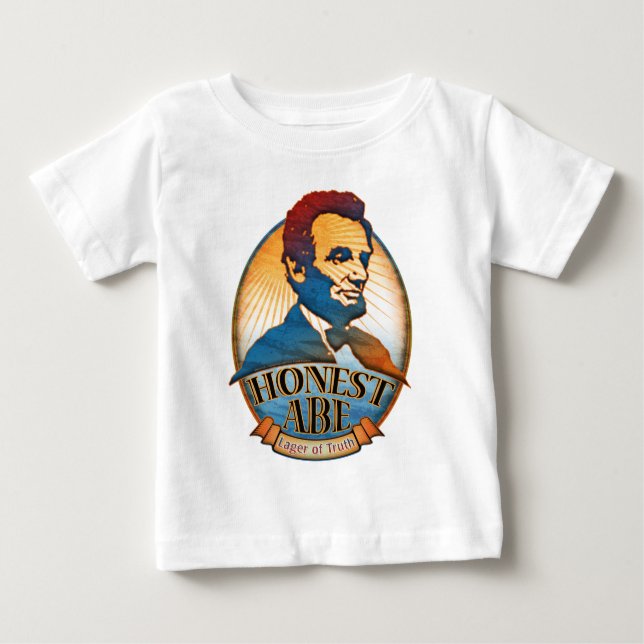 Camiseta Para Bebê Abe honesto Lincoln (Frente)