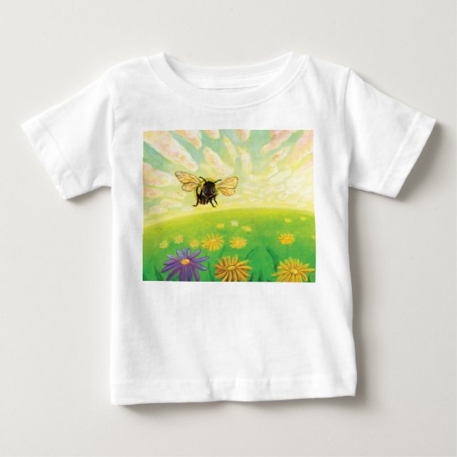 Camiseta Para Bebê Abeja no Horizonte  (Frente)