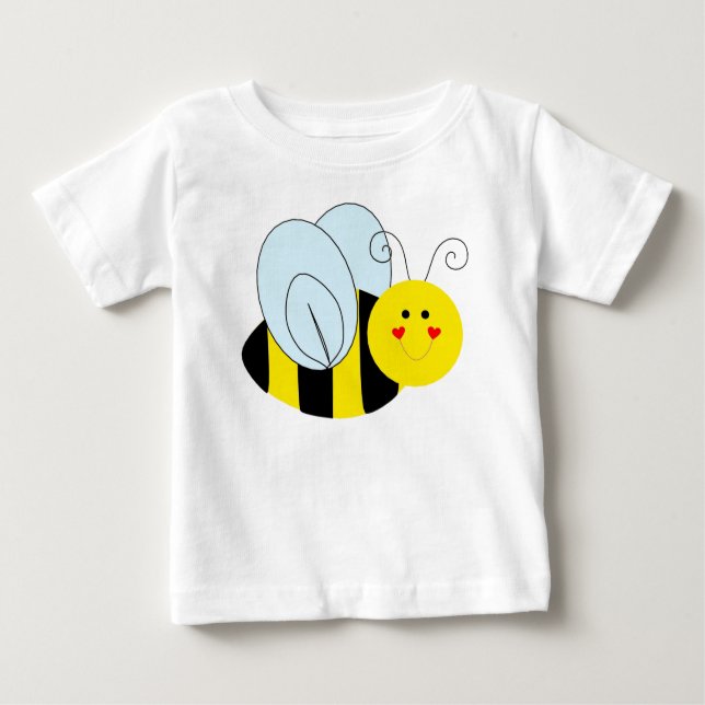 Camiseta Para Bebê Abelha Bela (Frente)