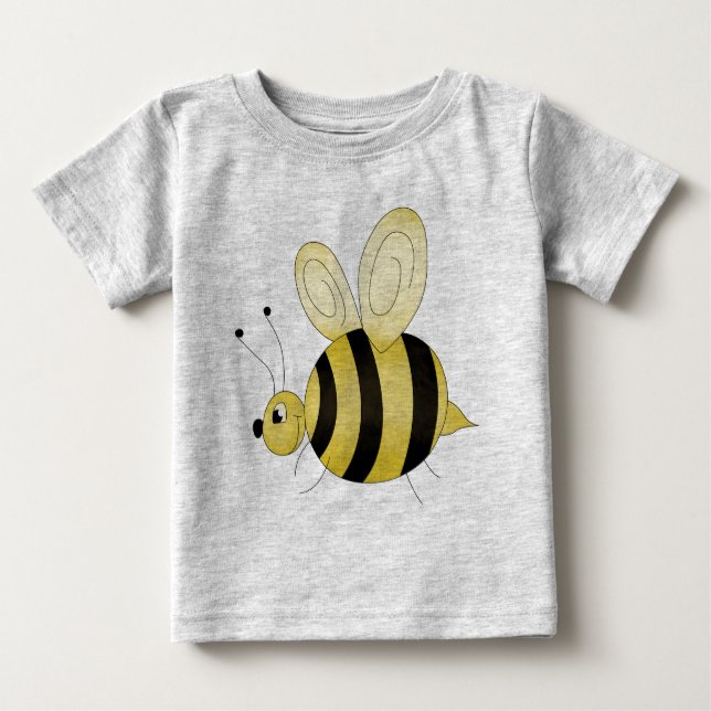 Camiseta Para Bebê Abelha bonito (Frente)