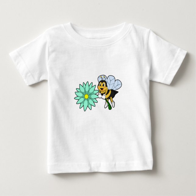 Camiseta Para Bebê Abelha com Flor.PNG (Frente)