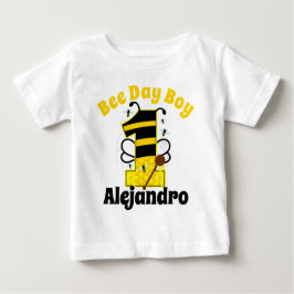 Camiseta Para Bebê Abelha de Primeiro Aniversário