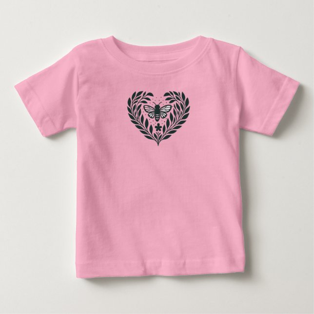Camiseta para Bebê Abelha e Galhos (Frente)
