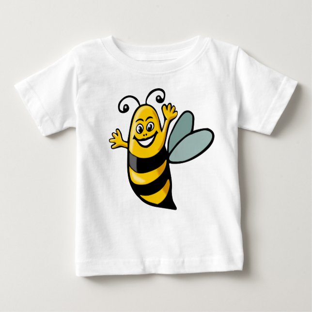 Camiseta Para Bebê Abelha Feliz - Personalizada (Frente)