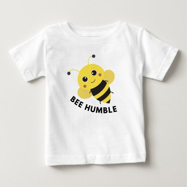 Camiseta Para Bebê Abelha humilde (Frente)