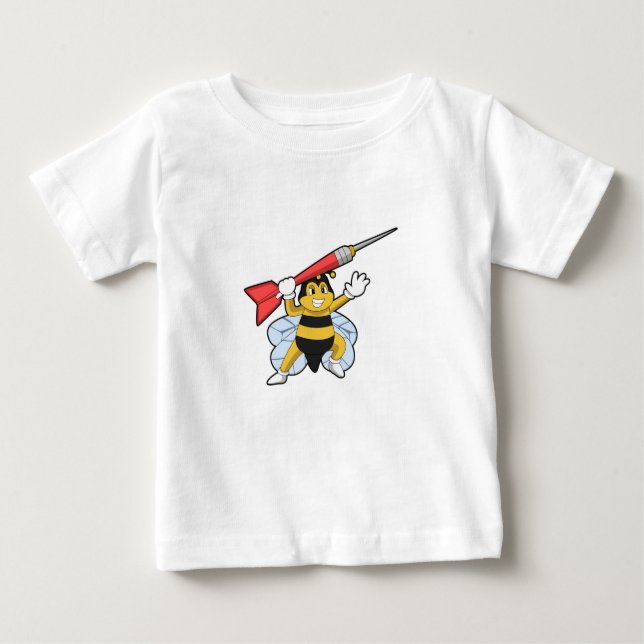 Camiseta Para Bebê Abelha nas Trevas com Dart.PNG (Frente)