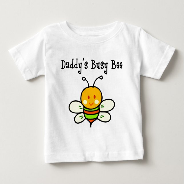 Camiseta Para Bebê Abelha pai Ocupada (Frente)