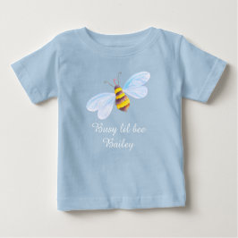 Camiseta Para Bebê Abelha pequena ocupada bonito arte personalizada