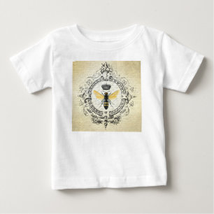 Camiseta Para Bebê abelha rainha da antiga vintage francesa
