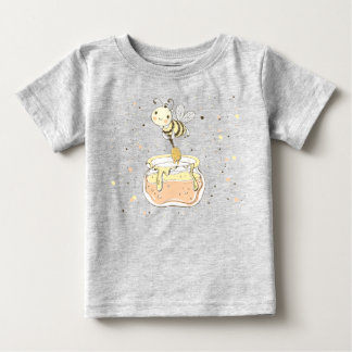 Camiseta Para Bebê Abelhas De Mel, Fadas E Bebês Em Padrões Sem Olhos