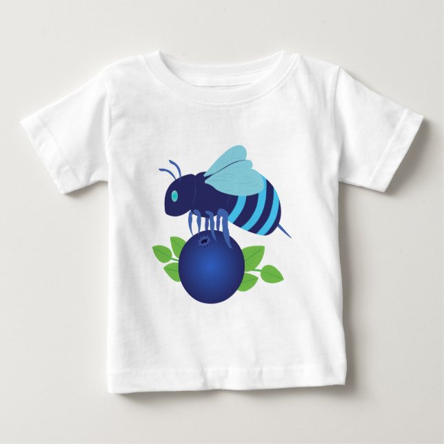 Camiseta Para Bebê Abelhas de mirtilo (Frente)