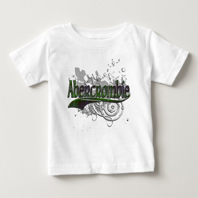 Camiseta Para Bebê Abercrombie Tartan Grunge (Frente)