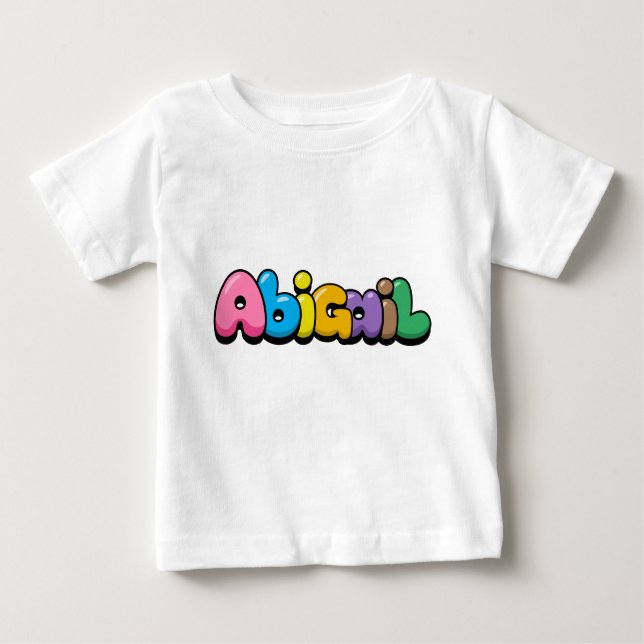 Camiseta Para Bebê Abigail (Frente)